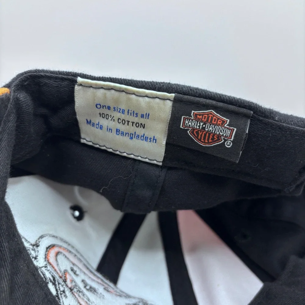 Harley Davidson Screamin Eagle Performance Parts Hat NHRA Black Orange Cap R1